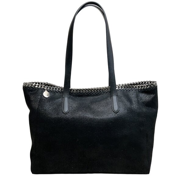Stella McCartney Black Shaggy Deer Falabella East West Shopper Tote - Picture 1 of 10